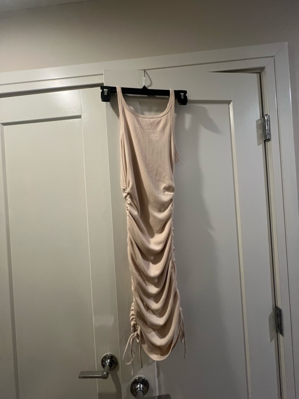 Princess Polly Ruched Scoop Neck Mini Dress - Cream